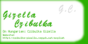 gizella czibulka business card